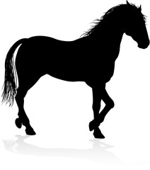 Fototapeta na wymiar Horse Animal Silhouette