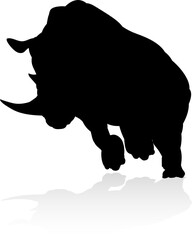Rhino Animal Silhouette