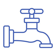 Faucet Multicolor Line Icon