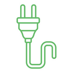 Plug Multicolor Line Icon