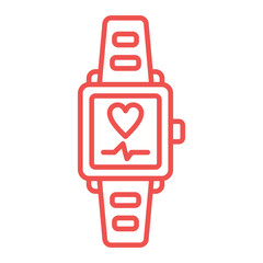Smartwatch Multicolor Line Icon
