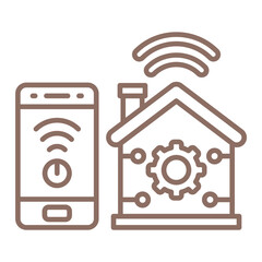 Home Automation Multicolor Line Icon