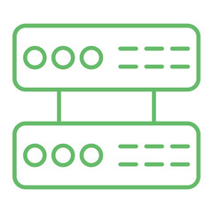 Server Multicolor Line Icon