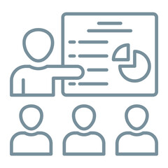 Presentation Multicolor Line Icon