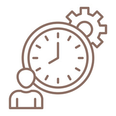 Time Management Multicolor Line Icon