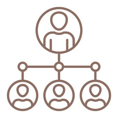 Team Leader Multicolor Line Icon