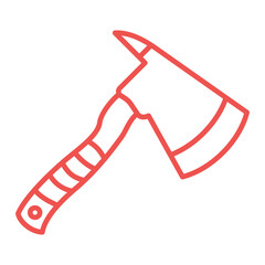 Axe Multicolor Line Icon