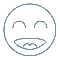 Obraz premium Happy Multicolor Line Icon
