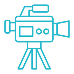 Video Camera Multicolor Line Icon