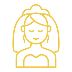 Bride Multicolor Line Icon