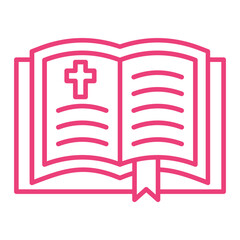 Bible Multicolor Line Icon