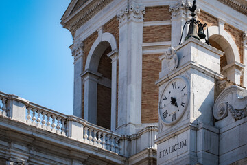loreto, loreto italy, sanctuary, facade, detail, italy, marche, religion, architecture, cathedral, church, pilgrimage, culture, dome, italian, historic, house, catholic, shrine, landmark, building, an
