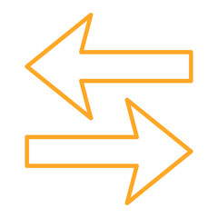 Left Right Multicolor Line Icon