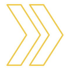 Right Chevron Multicolor Line Icon