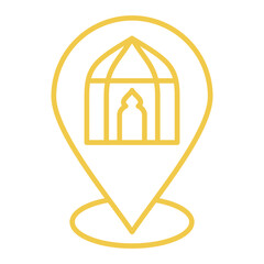 Pin Multicolor Line Icon