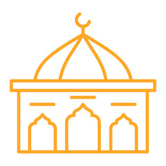 Dome Multicolor Line Icon