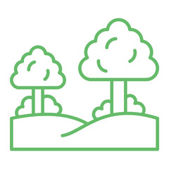 Forest Multicolor Line Icon