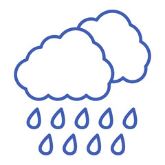 Rainy Multicolor Line Icon