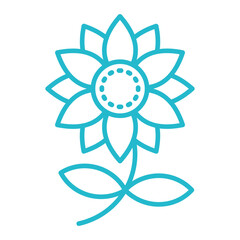 Sunflower Multicolor Line Icon