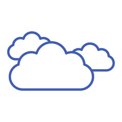 Clouds Multicolor Line Icon