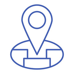 Location Multicolor Line Icon