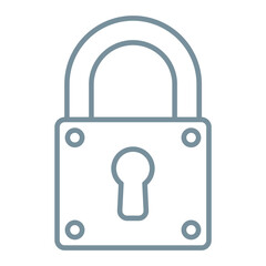 Lock Multicolor Line Icon