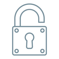 Unlock Multicolor Line Icon