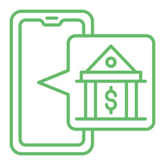 Online Banking Multicolor Line Icon