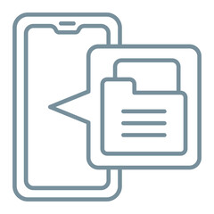 File Management Multicolor Line Icon