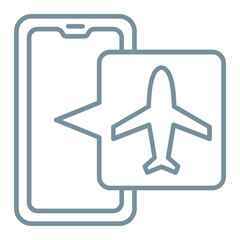 Fototapeta premium Airplane Mode Multicolor Line Icon