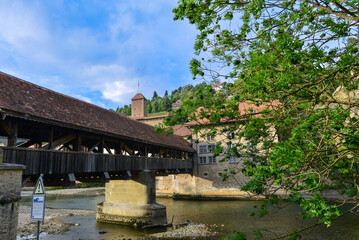 Bernbrücke in Freiburg (Fribourg) in der Schweiz