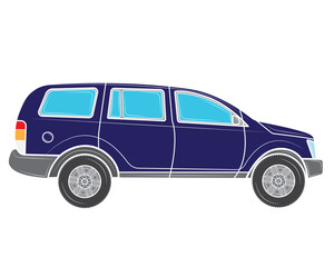 Fototapeta na wymiar SUV in isolate on a white background. Vector illustration.