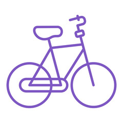 Bicycle Multicolor Line Icon