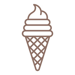 Ice Cream Multicolor Line Icon
