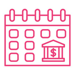 Calendar Multicolor Line Icon