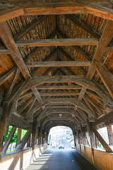  Bernbrücke in Freiburg (Fribourg) in der Schweiz