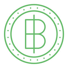 Baht Multicolor Line Icon