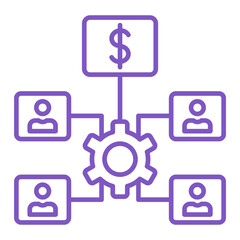 Organization Multicolor Line Icon