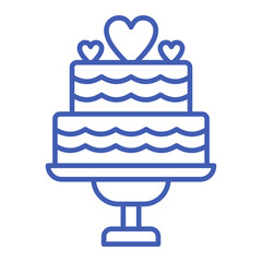 Cake Multicolor Line Icon