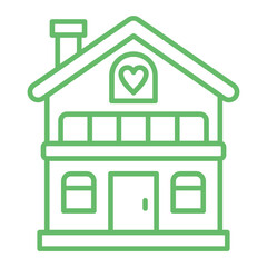 House Multicolor Line Icon
