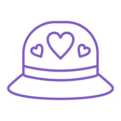 Hat Multicolor Line Icon