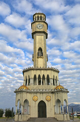 Chacha Clock Tower aka Chacha Fountain at The Miracle Park  in Batumi, Georgia.