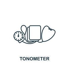 Tonometer icon. Line simple Measuring icon for templates, web design and infographics