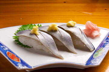 秋刀魚の握り寿司