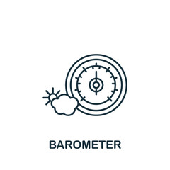 Obraz premium Barometer icon. Line simple Measuring icon for templates, web design and infographics