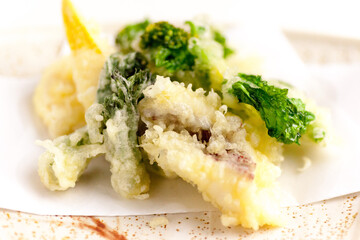 鯛と野菜の天ぷら