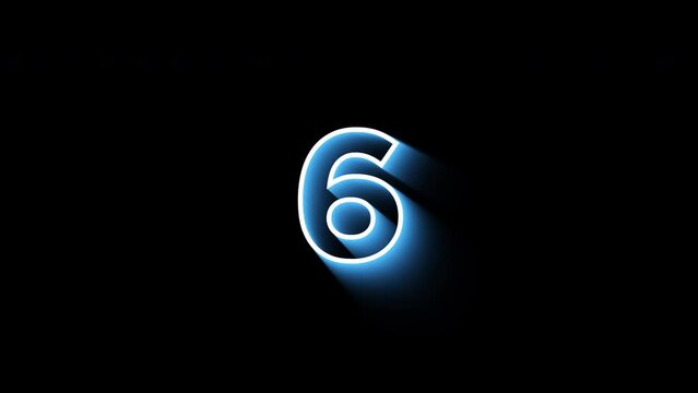 4K Clean Blue Neon Modern Gradient 10 Seconds Countdown Timer Clock Top 10 Dynamic Beautiful Circle Transition Color Animation Clean Background High Resolution Graphic Design Social Media Viral Opener