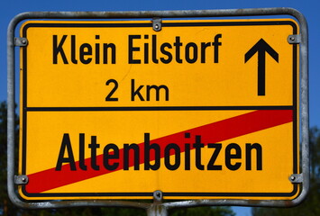 City Limit of the Village Altenboitzen, Lower Saxony