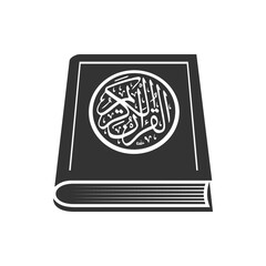 Holy Quran isolated islamic book. Vector Koran with arabic calligraphy, muslim text