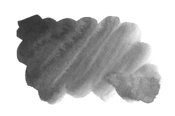 Gray watercolor cloud for logo or text
